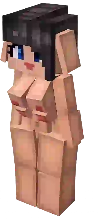Mob Girls character preview in Minecraft-style voxel design